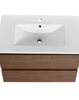 30" bathroom vanity hanging top view with integrated ceramic sink | Ace Decor