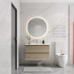 Wall-Mounted Bathroom Vanity with Ceramic Sink and Soft Close Drawers size: 36 X 18