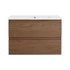 30" bathroom vanity hanging brown oak front view minimalist design | Ace Decor