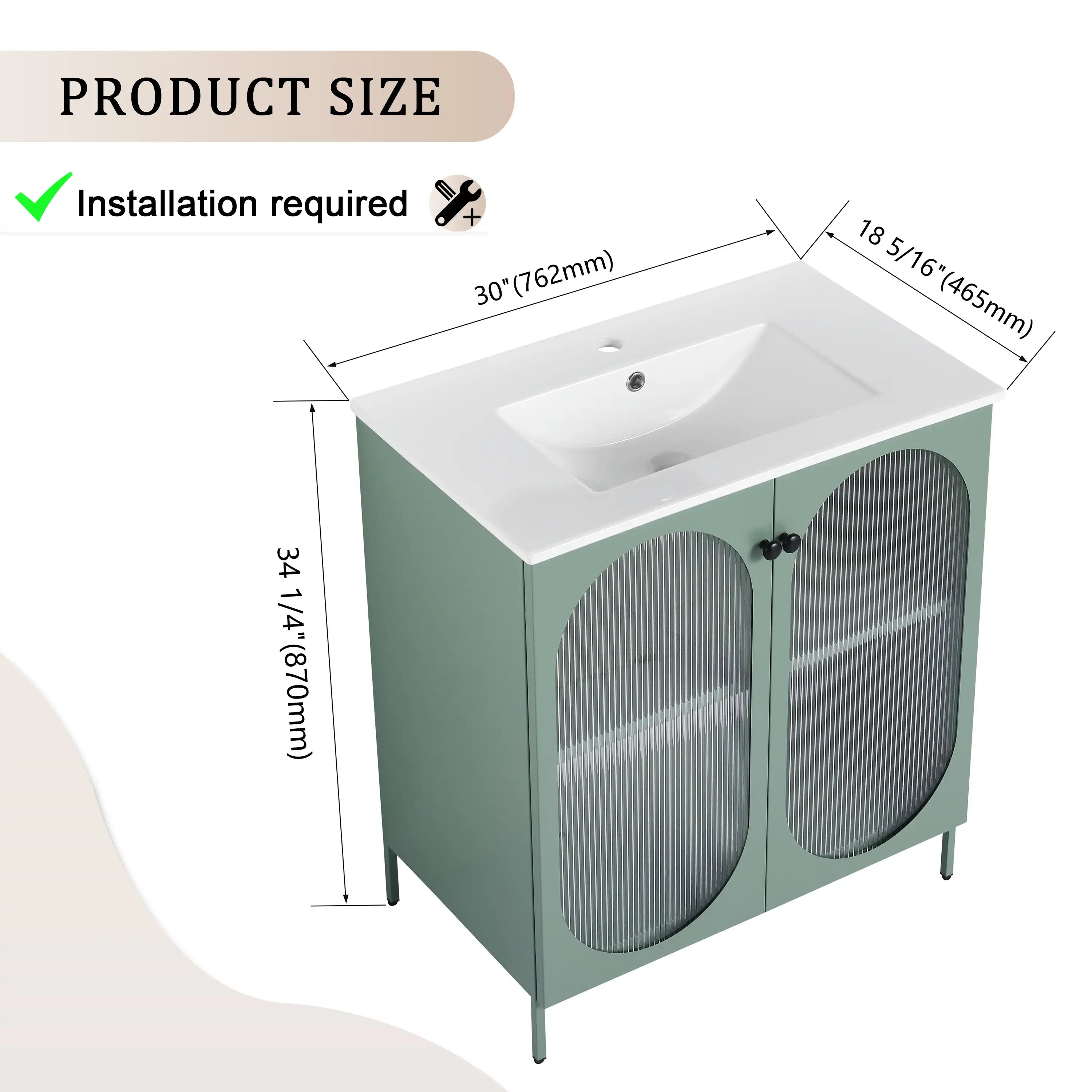 Product size diagram of AeroGrid Series 30