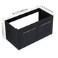 Wall-Mounted Bathroom Vanity in Black Chestnut size: 35 X 18