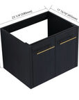 Wall-Mounted Bathroom Vanity in Black Chestnut size: 24 X 18