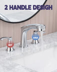 Harbor Series Chrome Faucet Bathroom – Pull-Out Sprayer with 2 Handles