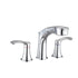 Harbor Series chrome bathroom faucet with pull-out sprayer and dual handle design