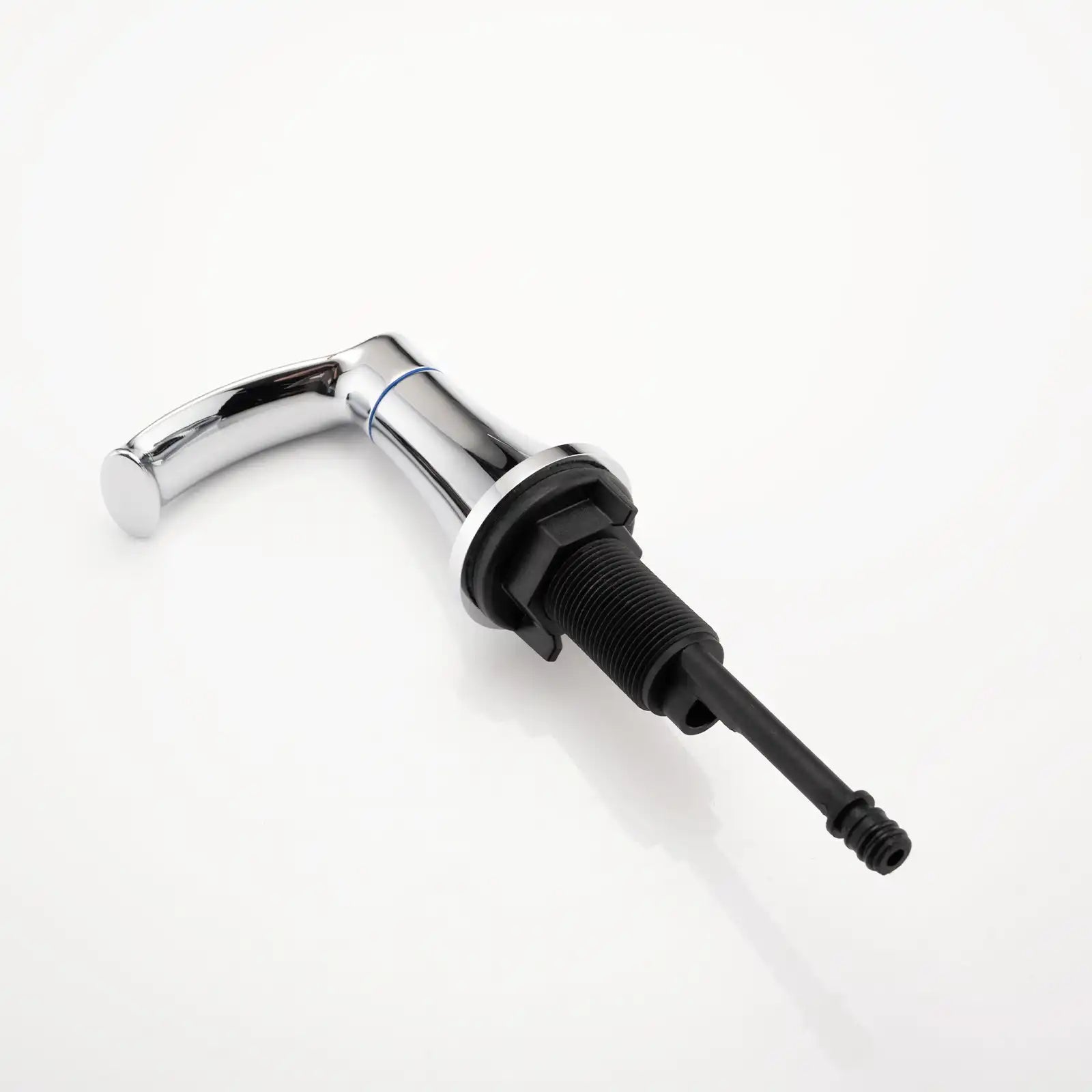 Cold and hot water control valve with stainless steel handle for chrome bathroom faucet, designed for durability and smooth handling | Ace Decor