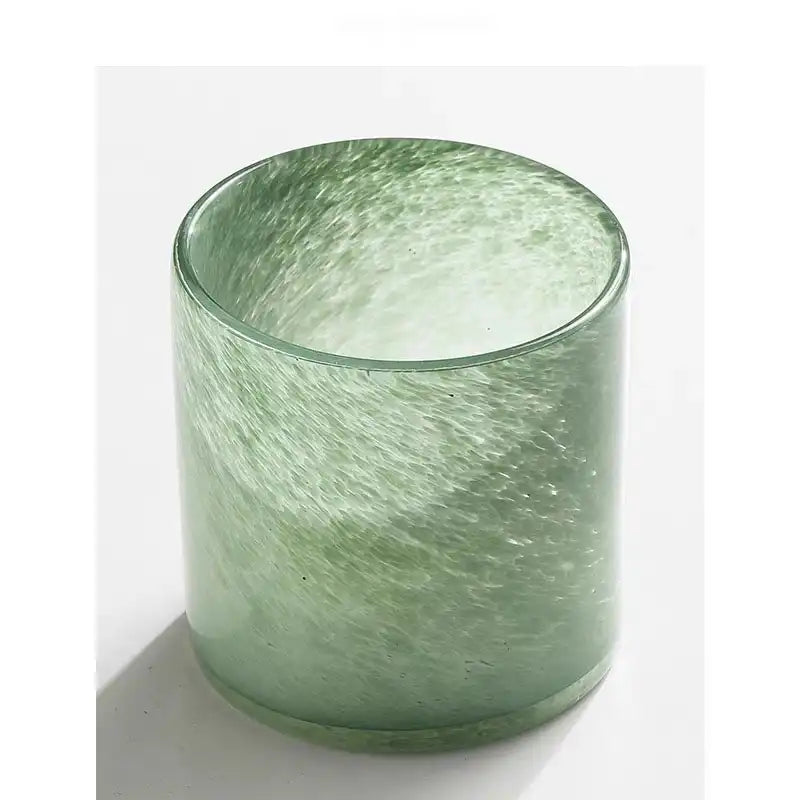Glass candle holder cup-Green