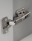 18 inch vanities for bathrooms soft-close hinge detail in textured gray | Ace Decor