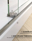 60" W x 74" H Frameless Bypass Shower Door