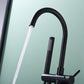 Copper Bathroom Faucet with Handheld Shower - Rainfall, CUPC Certified color:matte black