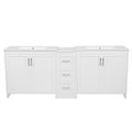 Elysian 84" Freestanding Bathroom Vanity with Double Sinks – White