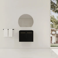 24" wall-mounted bathroom vanity no sink compact modern bathroom layout | Ace Decor