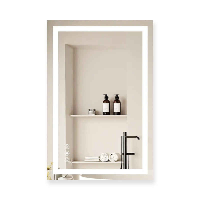 LuxeGlow Series 24"x36" Smart LED Mirror – Anti-Fog, Memory & Adjustable Lighting