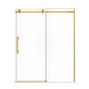 60" x 74" Gold Frameless Sliding Shower Door – Adjustable, Durable 304 Stainless, Easy-Clean