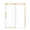 Gold frameless shower door, size 60 x 74 | Ace Decor