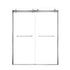Sliding shower doors brushed nickel, frameless design, size 60 x 74 | Ace Decor