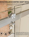 ACE DECOR French Style Sliding Glass Shower Doors color:brushed nickel