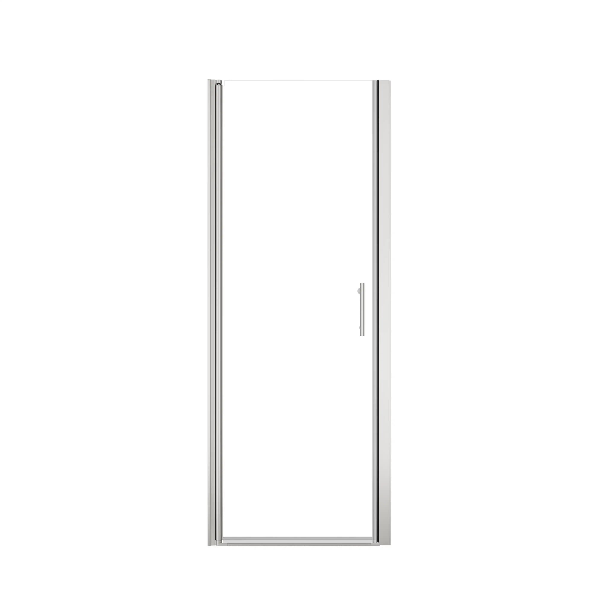 Zerra Series 28" W x 72" H Chrome Semi-Frameless Pivot Shower Door
