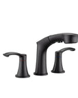 Harbor Series Black Faucet Bathroom – Pull-Out Sprayer with 2 Handles