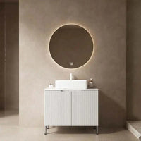 30 inch 1 sink bathroom vanity styled in a modern bathroom with freestanding layout | Ace Decor