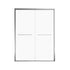 Front view of 60 x 70 framed glass shower door featuring clean chrome framing.
