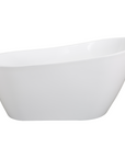 63” Freestanding Acrylic Bathtub – Deep Soaking, Space-Saving & Spa-Like Comfort