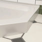 Corner Drain Neo-Angle Shower Base for Tile color:White