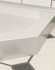 Corner Drain Neo-Angle Shower Base for Tile color:White