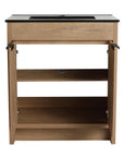 Havenoak Series 30" Imitative Oak Freestanding Bathroom Vanity with Black Integrated Sink