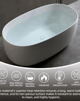 47" Compact Solid Surface Resin Bathtub with Pop-Up Drain & Overflow – Modern & Affordable for Small Spaces color: Matte White