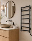 Erynd 20" x 32" Electric Towel Rack with 7 Variable-Spacing Bars, LED Touch Control & Plug-in/Hardwired Installation