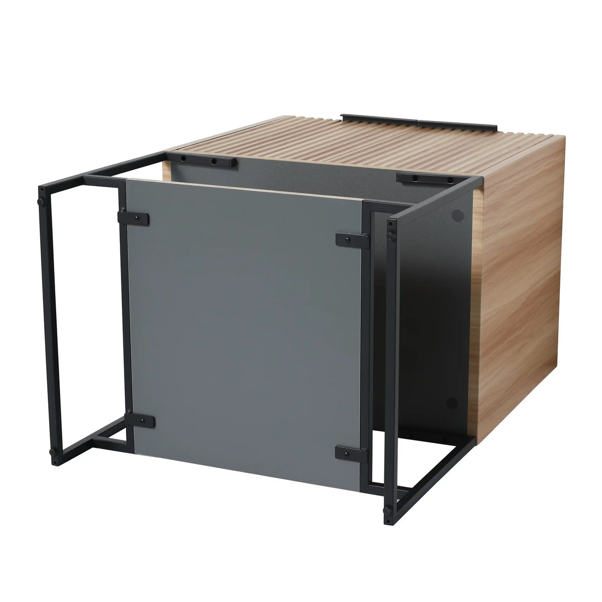 Freestanding 24 inch bathroom vanity with bottom open shelf and durable frame construction.