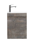 16" Birch Floating Bathroom Vanity with Resin Sink and Soft Close Doors color: Grey