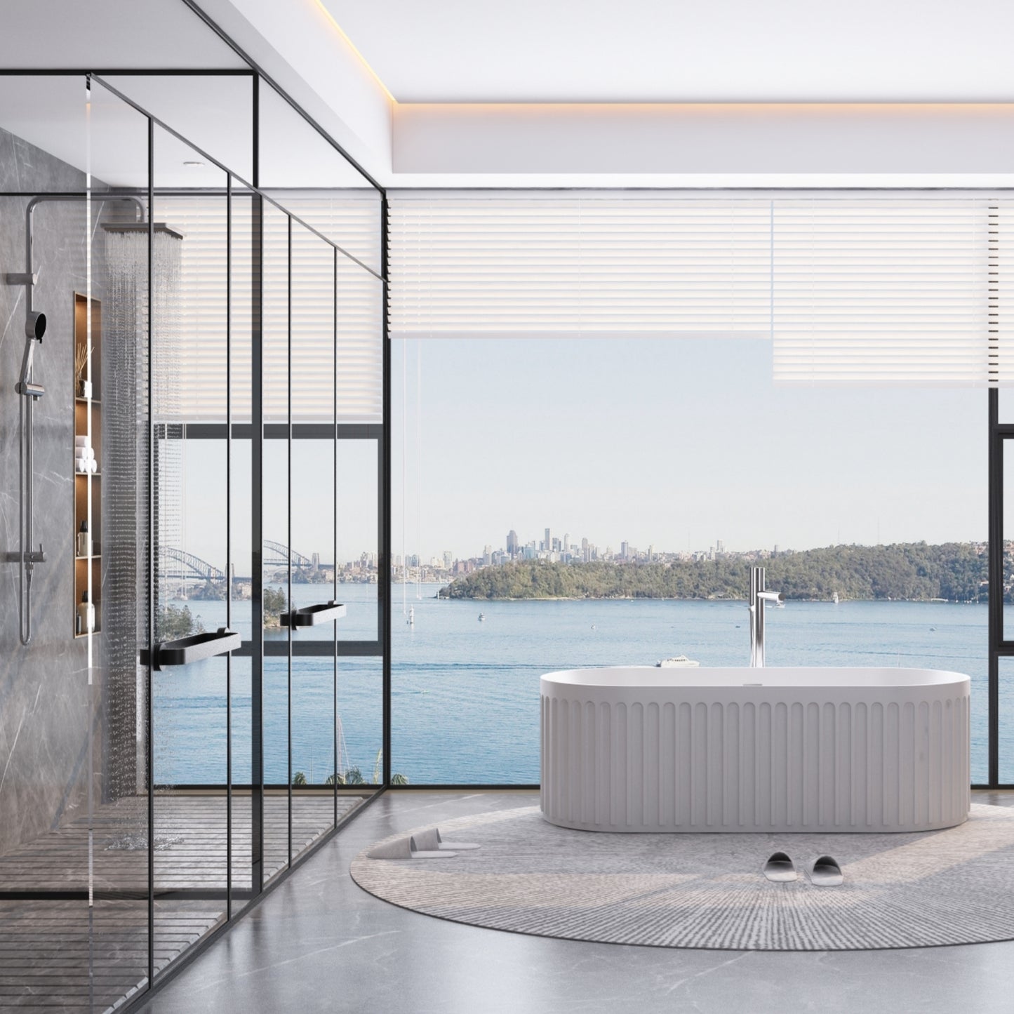 Gorgeous Freestanding Bathtub with Efficient Overflow Drainage System color:white