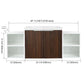 Floating Bathroom Cabinet with Sink & Soft-Close Doors - Ideal for Small Bathrooms color: California Walnut | size: 48 inch | combination: Two Side Cabinets