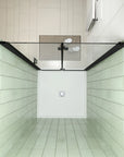 30" x 72" Matte Black Semi-Frameless Bi-Fold Shower Door