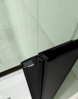 30" x 72" Matte Black Semi-Frameless Bi-Fold Shower Door