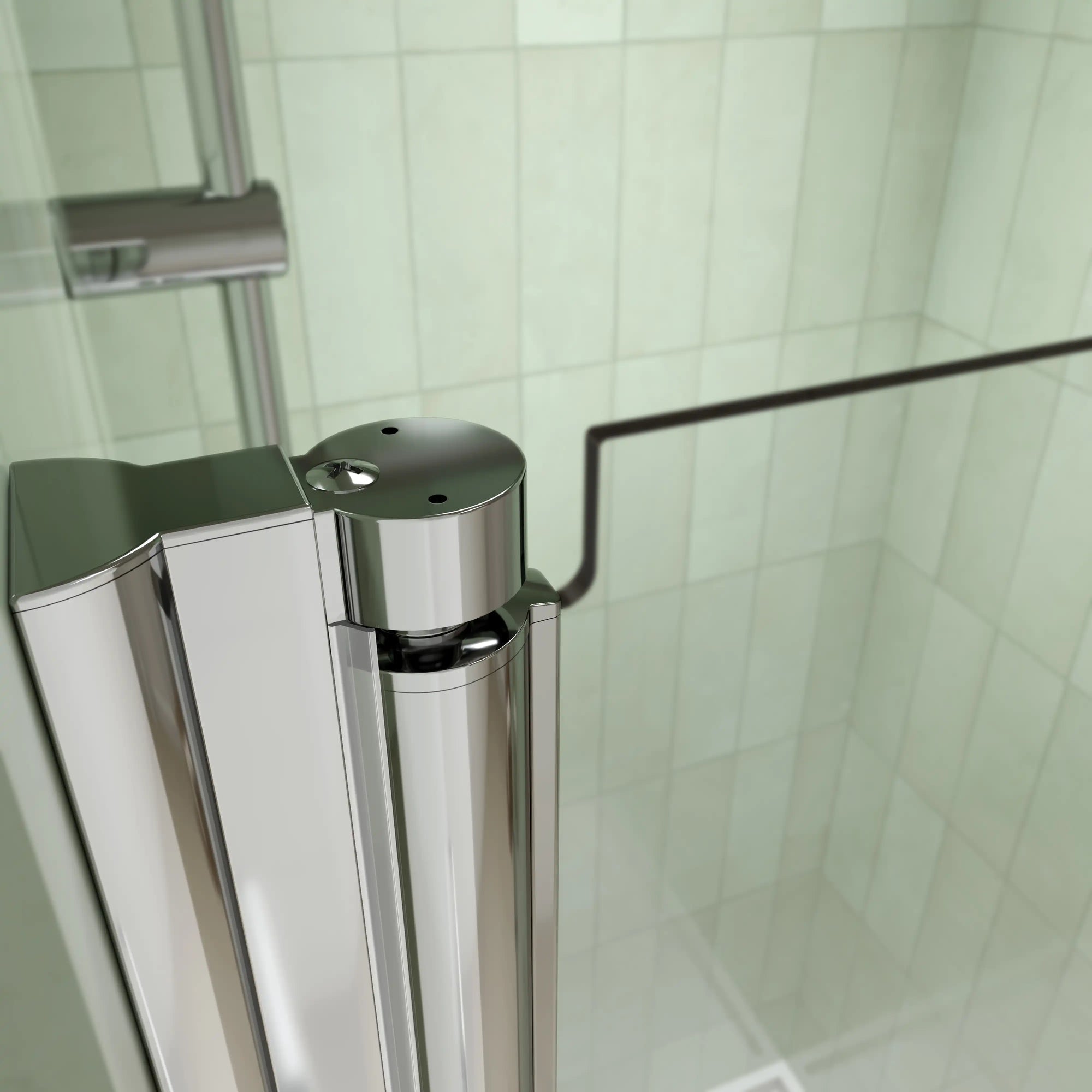 34&quot; x 72&quot; Chrome Semi-Frameless Bi-Fold Shower Door