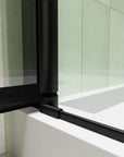 30" x 72" Matte Black Semi-Frameless Bi-Fold Shower Door