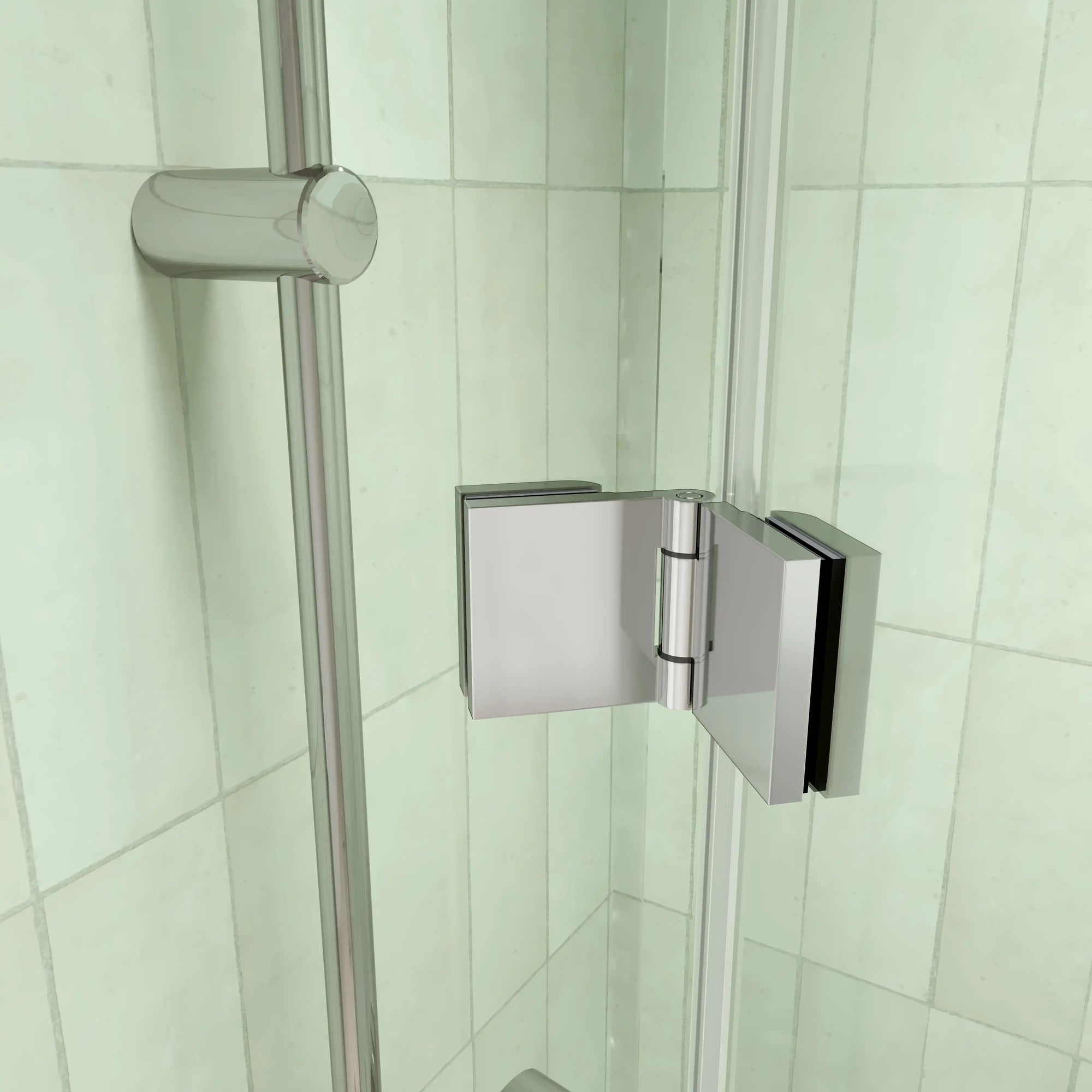 34&quot; x 72&quot; Chrome Semi-Frameless Bi-Fold Shower Door