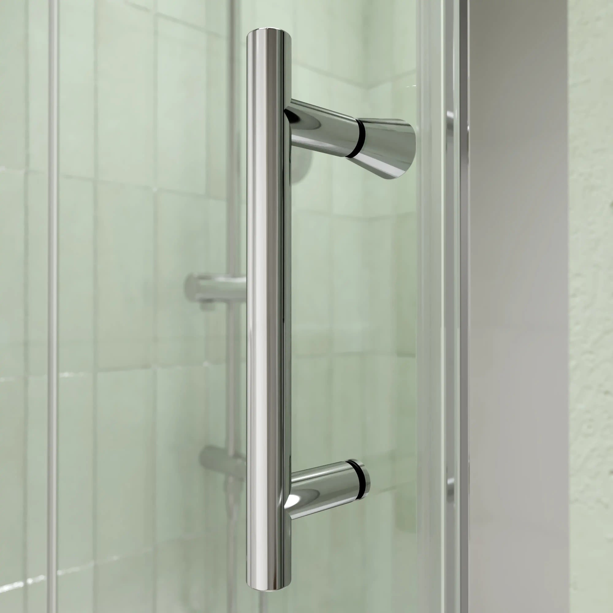 32&quot; x 72&quot; Chrome Semi-Frameless Bi-Fold Shower Door