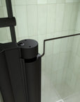 30" x 72" Matte Black Semi-Frameless Bi-Fold Shower Door