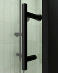 30" x 72" Matte Black Semi-Frameless Bi-Fold Shower Door
