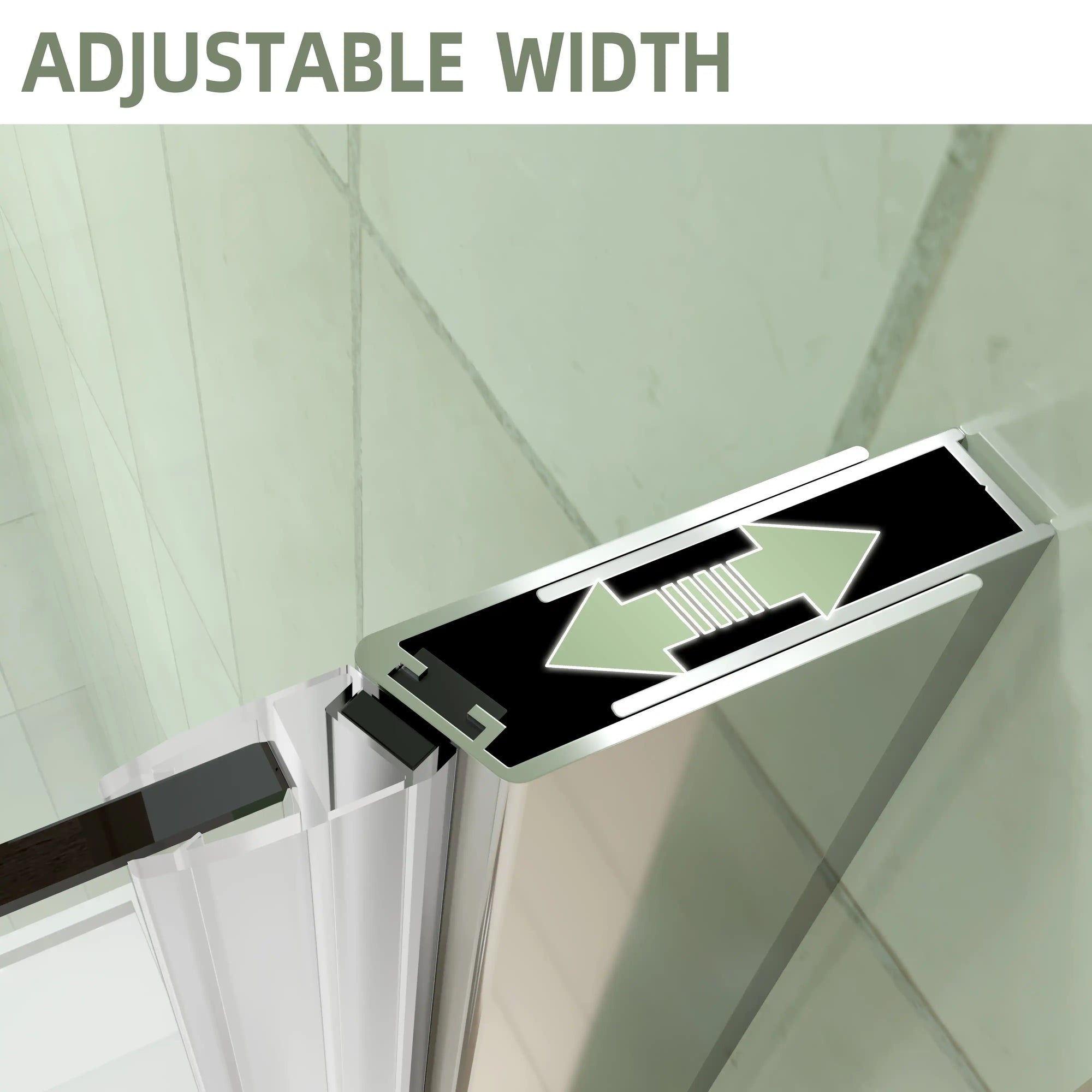 32&quot; x 72&quot; Chrome Semi-Frameless Bi-Fold Shower Door