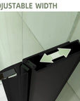 30" x 72" Matte Black Semi-Frameless Bi-Fold Shower Door
