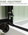 30" x 72" Matte Black Semi-Frameless Bi-Fold Shower Door