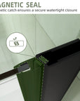 30" x 72" Matte Black Semi-Frameless Bi-Fold Shower Door