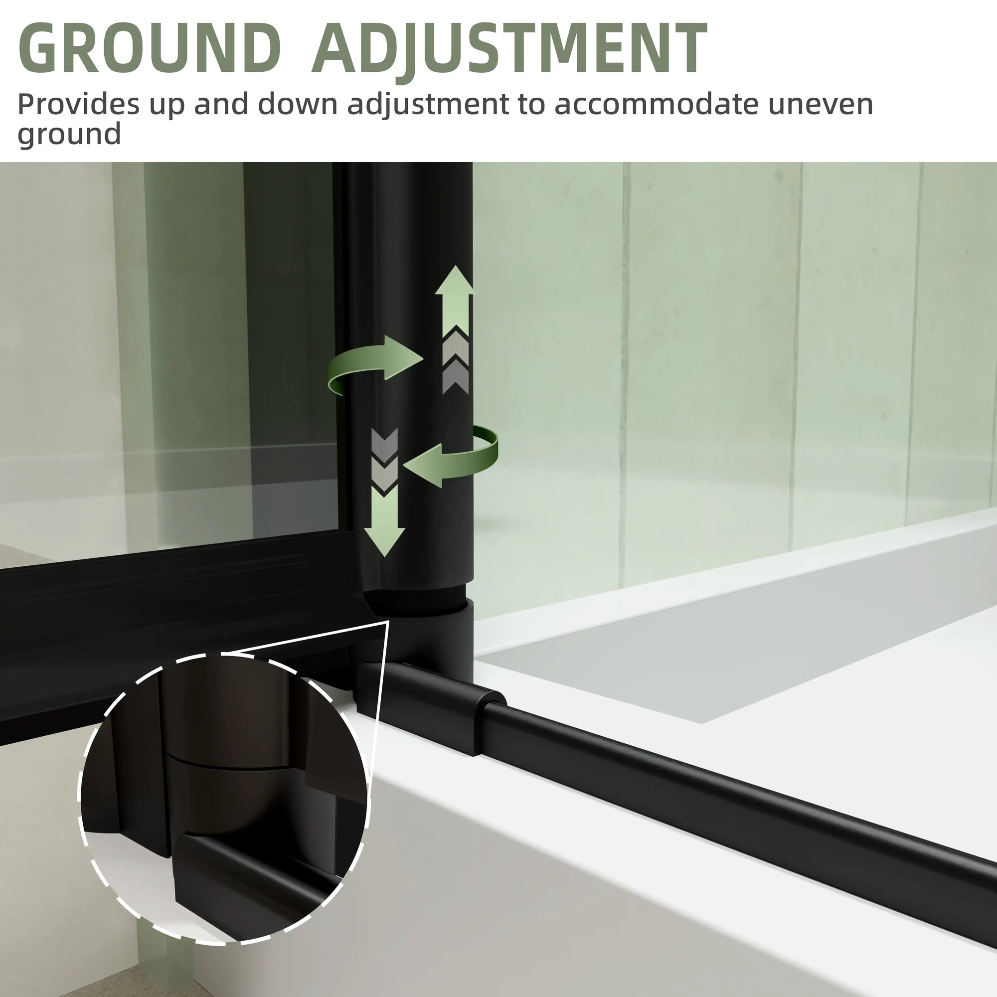 34&quot; x 72&quot; Matte Black Semi-Frameless Bi-Fold Shower Door