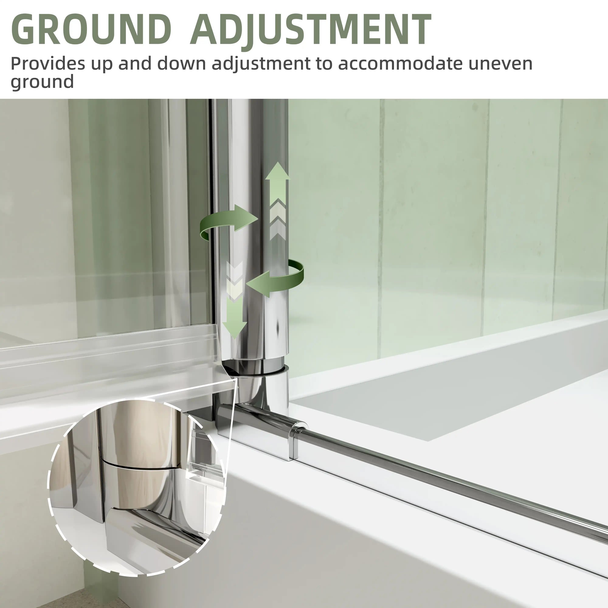 32&quot; x 72&quot; Chrome Semi-Frameless Bi-Fold Shower Door