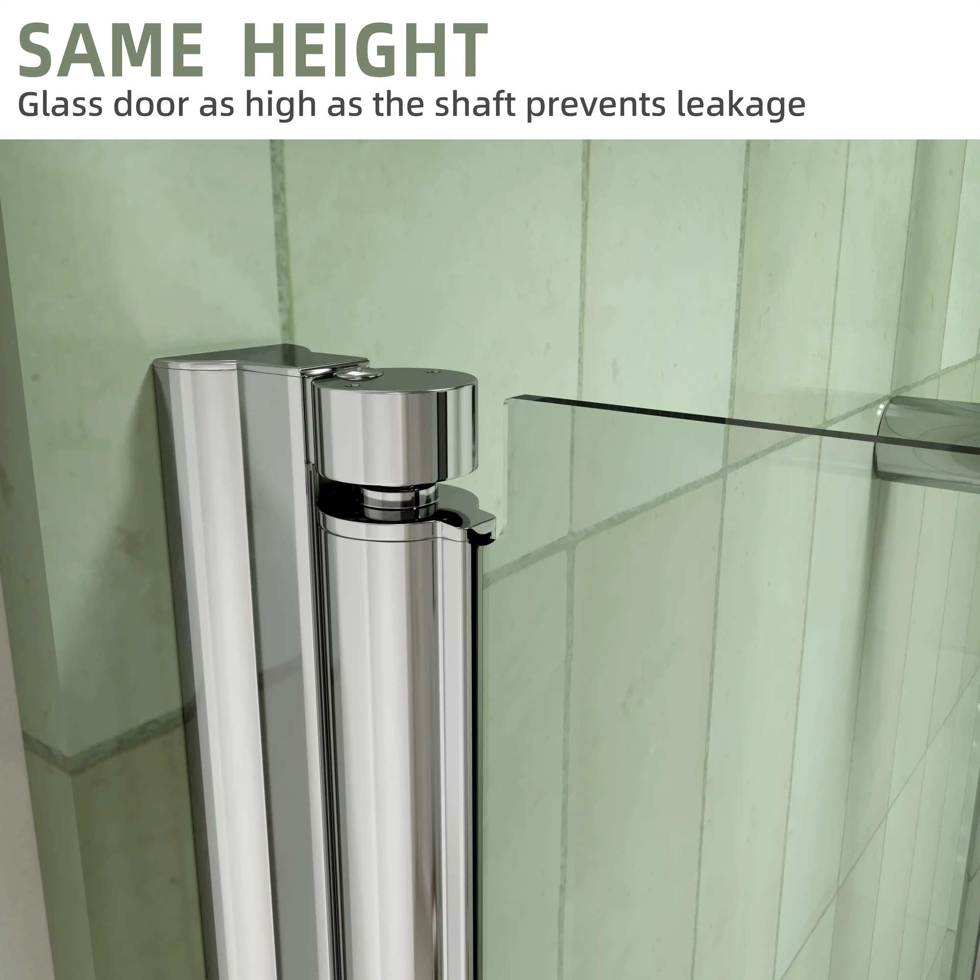 32&quot; x 72&quot; Chrome Semi-Frameless Bi-Fold Shower Door