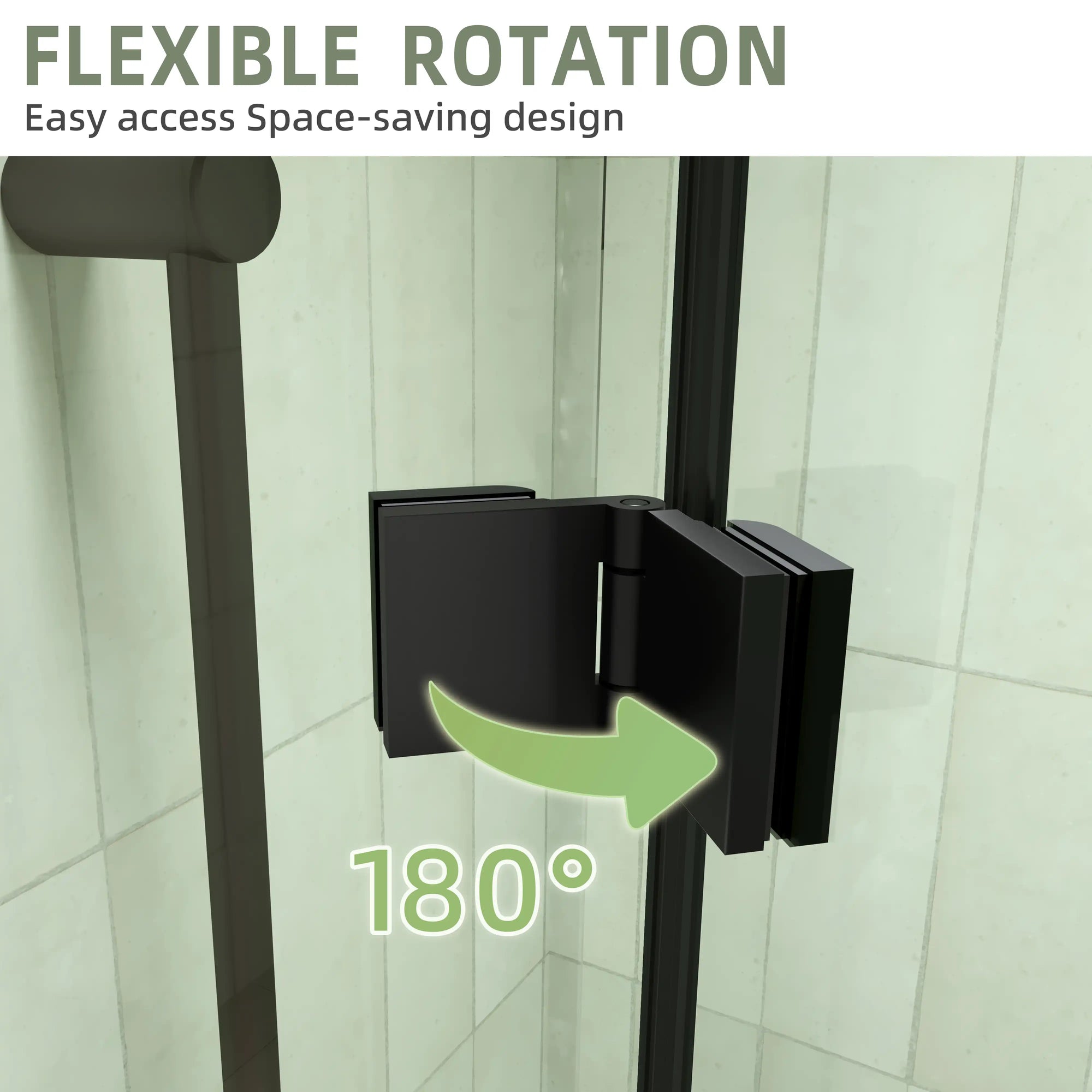 30&quot; x 72&quot; Matte Black Semi-Frameless Bi-Fold Shower Door